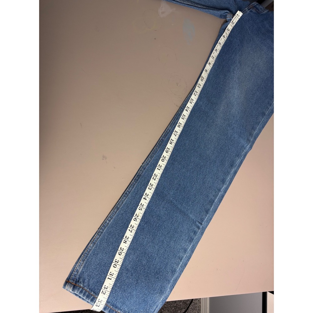 LIYAN MCATEER Women Blue Denim High Rise Straight Leg Jeans Size 29‎ - Picture 10 of 11